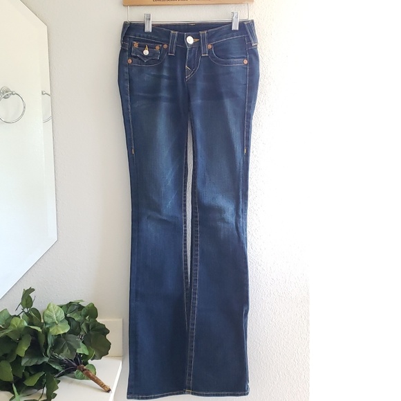 True Religion Denim - True Religion Joey Medium Dark Flare Jeans Size 24